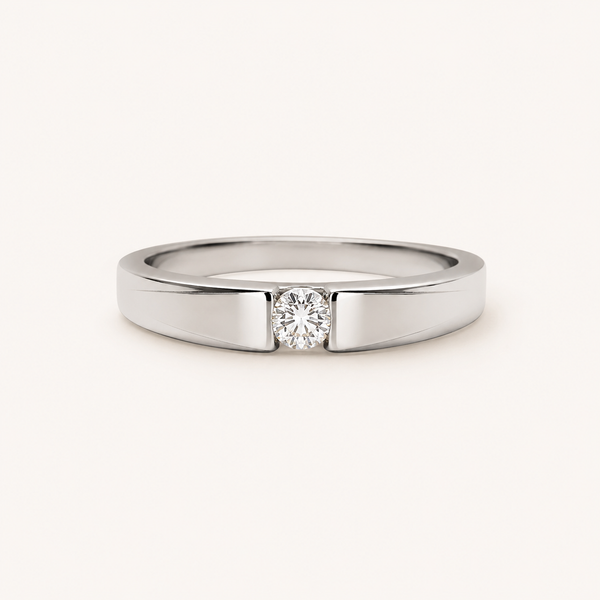 Luna Bar Solitaire Ring