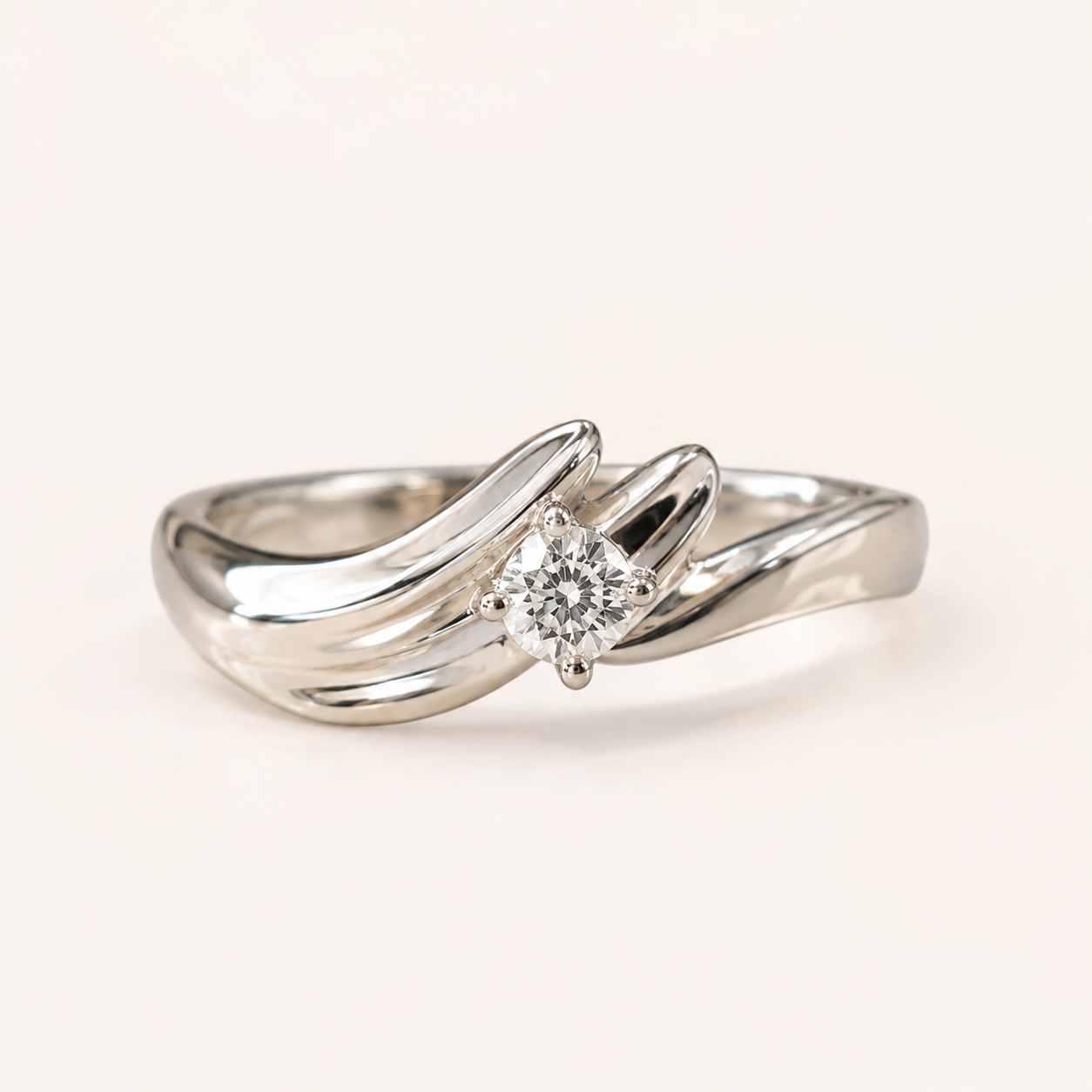 Aurielle Flow Solitaire Ring
