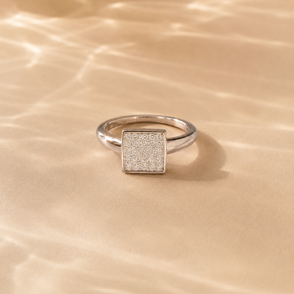 Celeste Square Pavé Ring