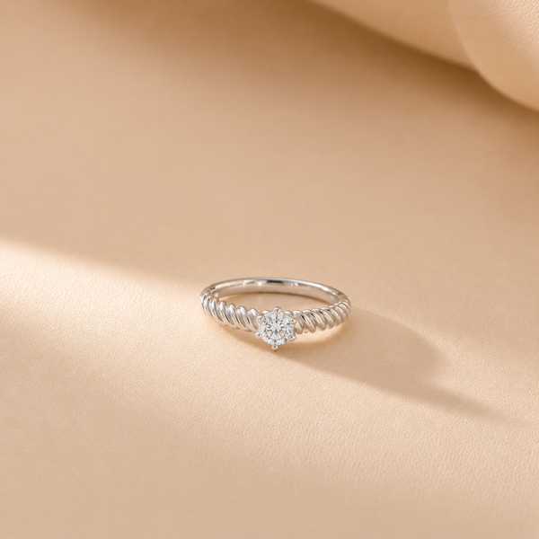 Selene Rope Solitaire Ring