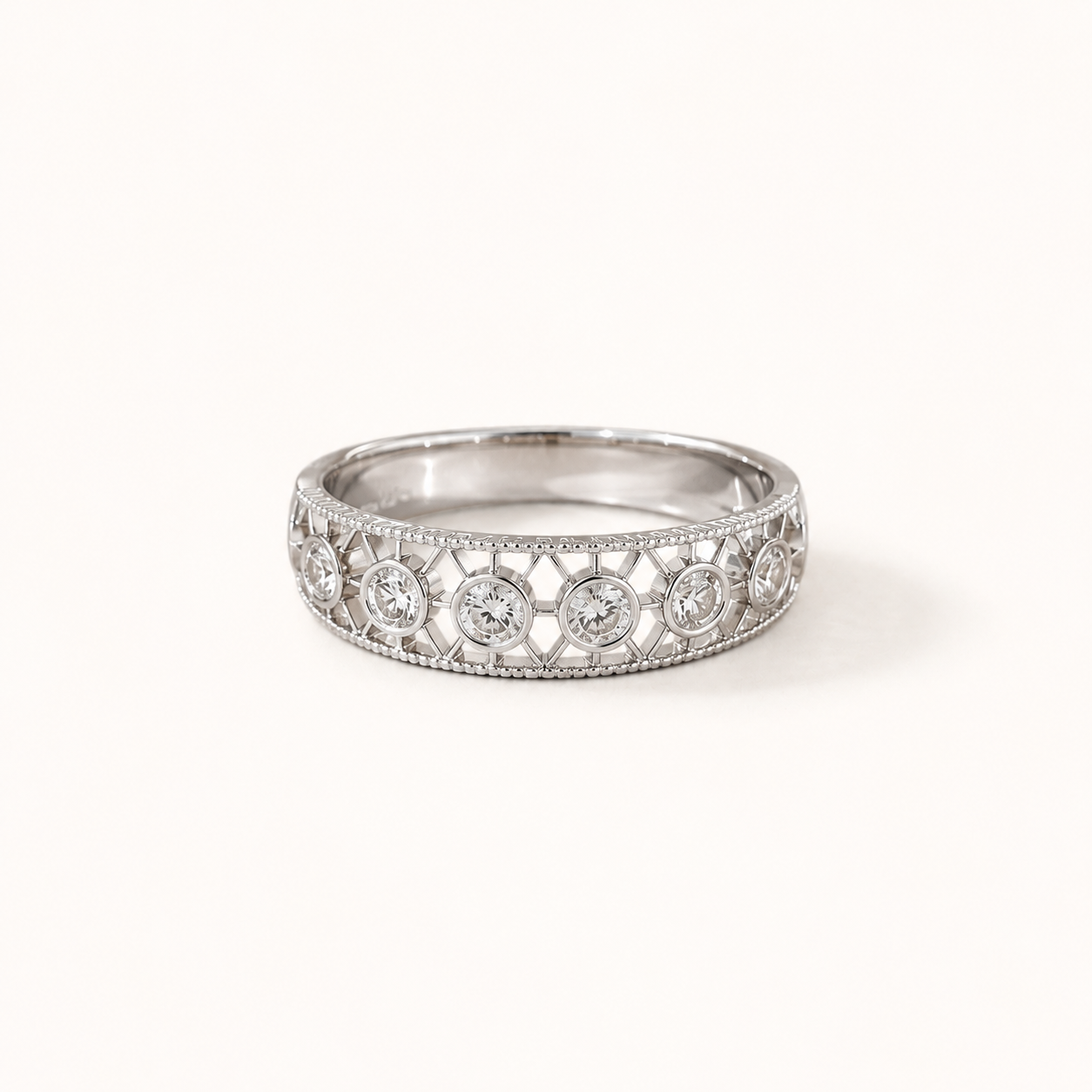 Aurielle Vintage Lattice Band Ring