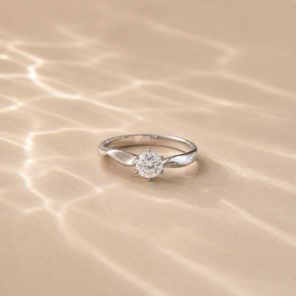 Celestia Solitaire CZ Ring