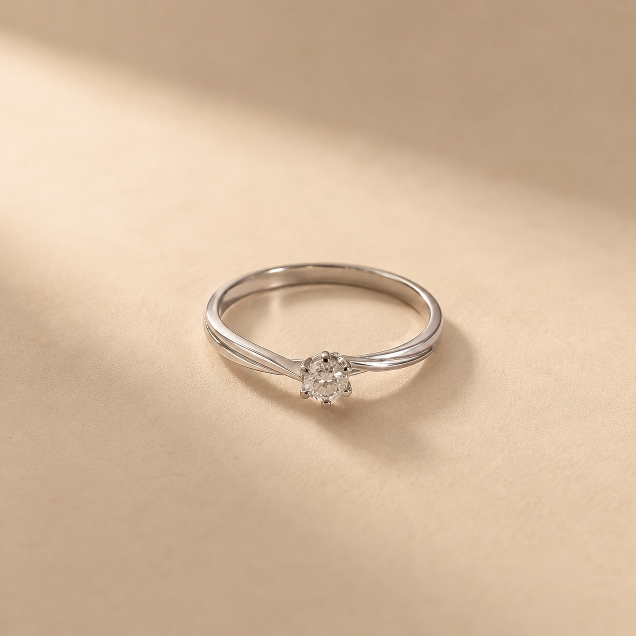 Celeste Twist Solitaire Ring