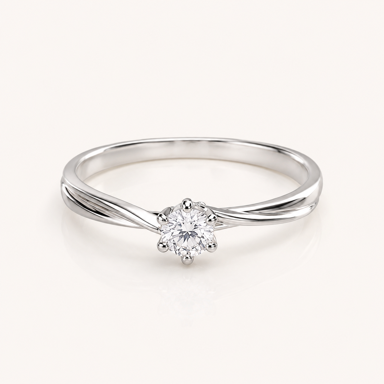 Celeste Twist Solitaire Ring