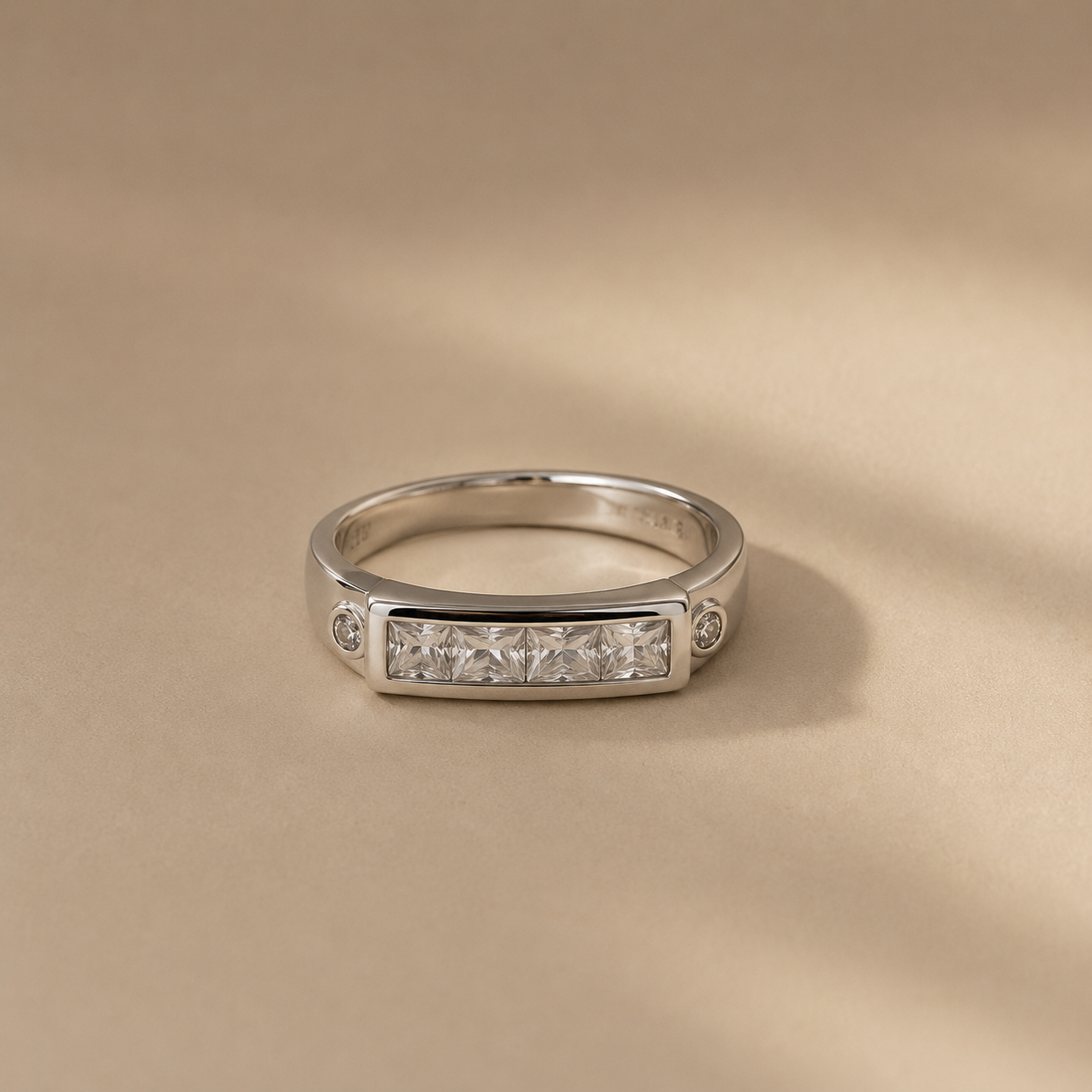 Auric Princess CZ Band Ring