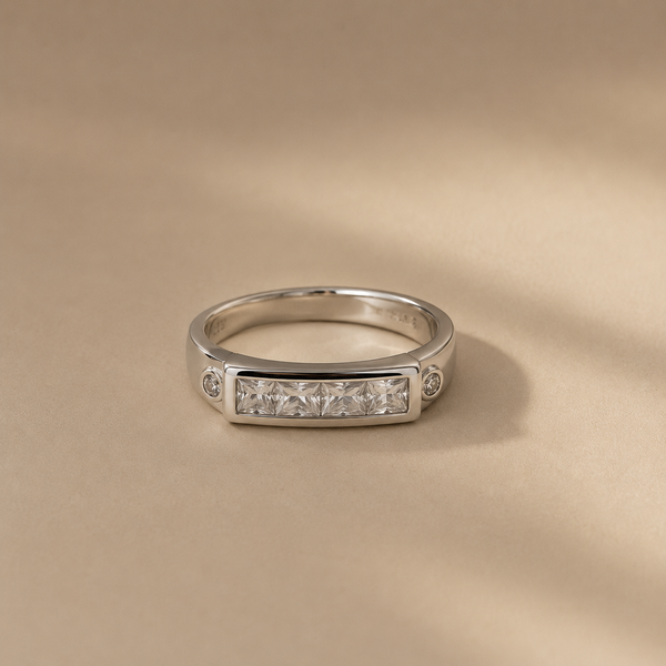 Auric Princess CZ Band Ring