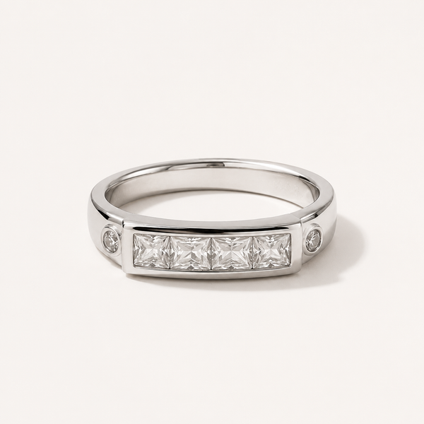 Auric Princess CZ Band Ring