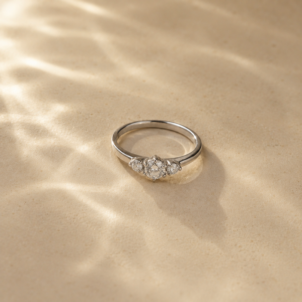 Celeste Three Stone Ring