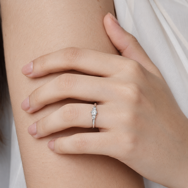 Celeste Three Stone Ring