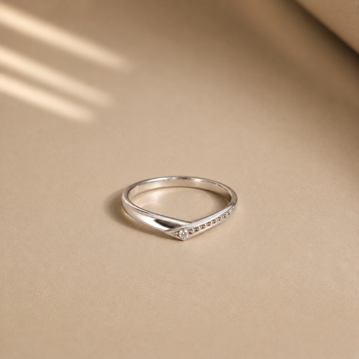 Celeste V Chevron Ring