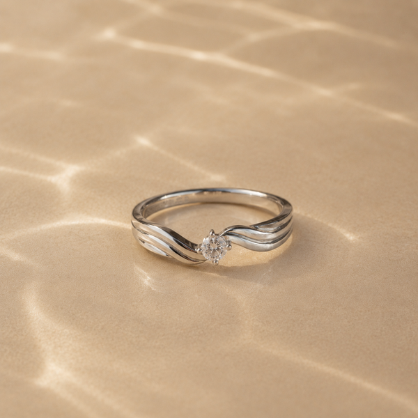 Aurielle Wave Solitaire Ring