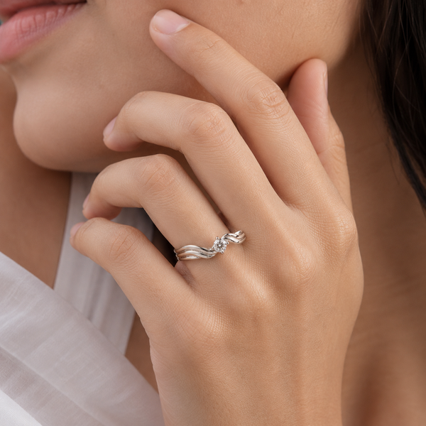 Aurielle Wave Solitaire Ring