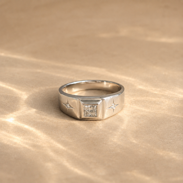 Celeste Signet CZ Ring