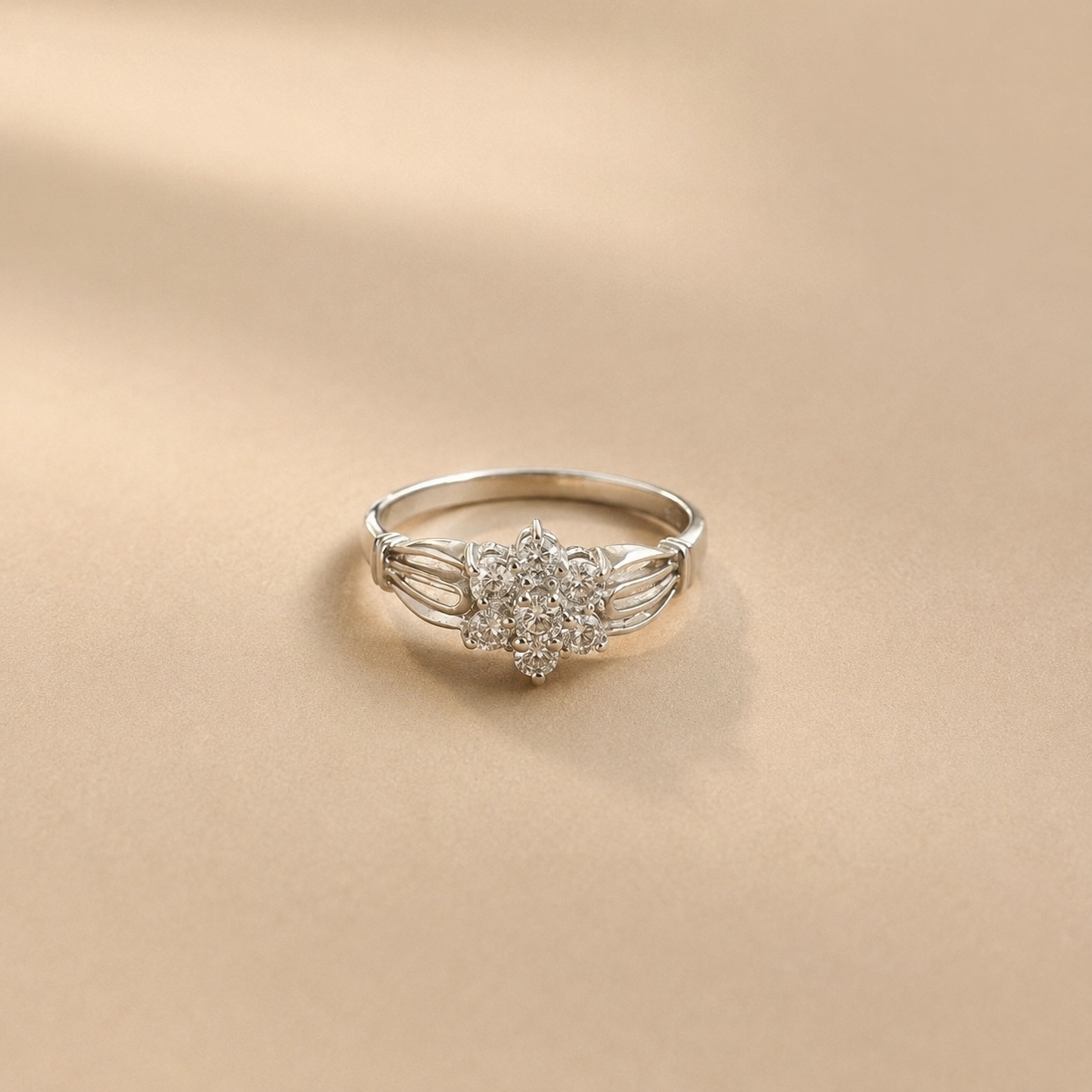 Starlight Cluster CZ Ring