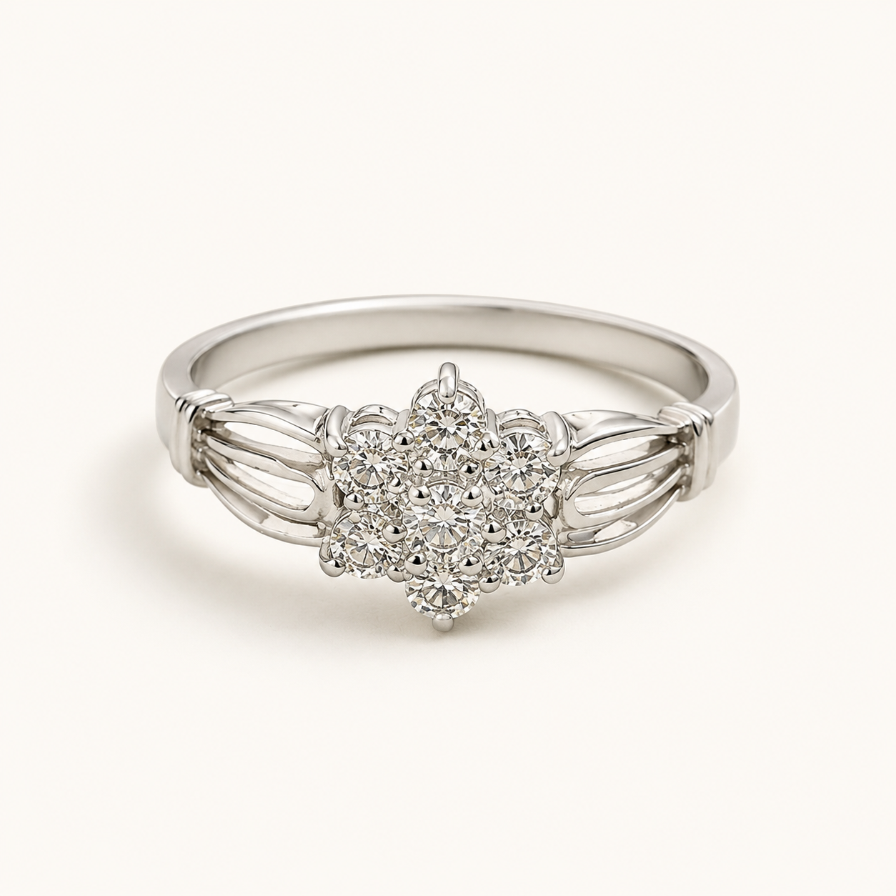 Starlight Cluster CZ Ring