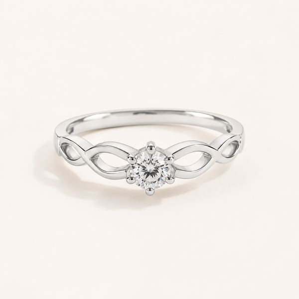 Infinity Solitaire CZ Ring