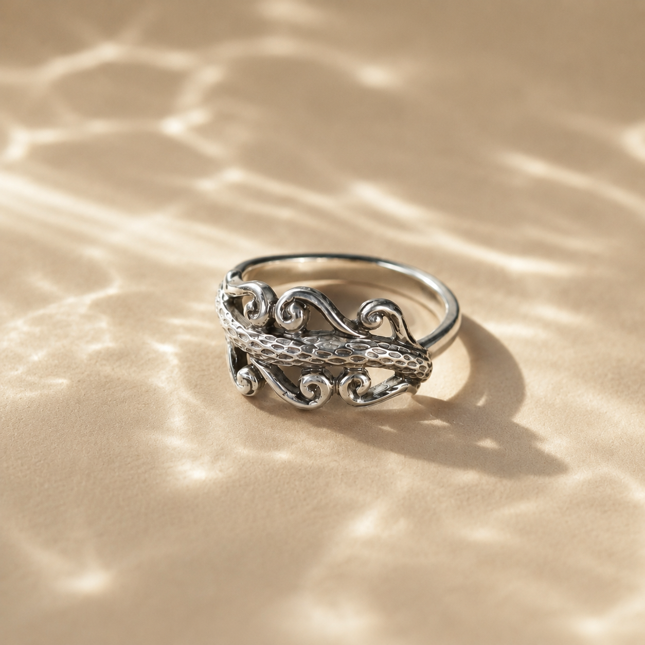 Ocean Wave Statement Ring