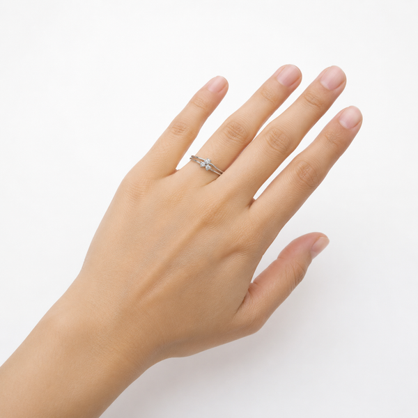 Trinity Bloom CZ Ring