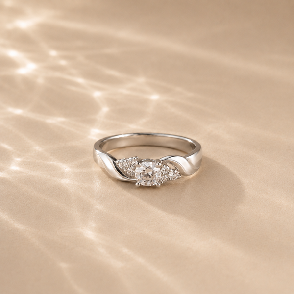 Twisted Radiance Solitaire Ring