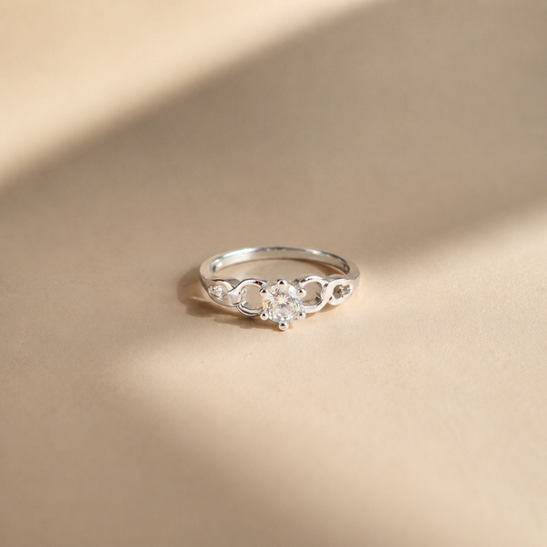 Celeste Link Solitaire Ring