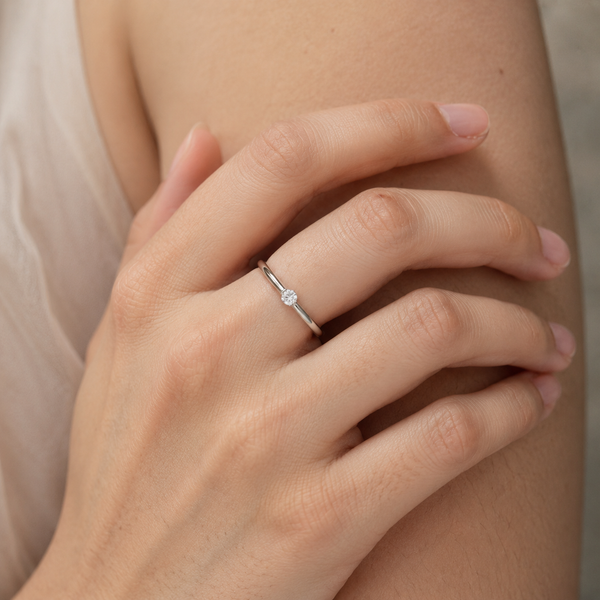 Petite Solitaire Ring