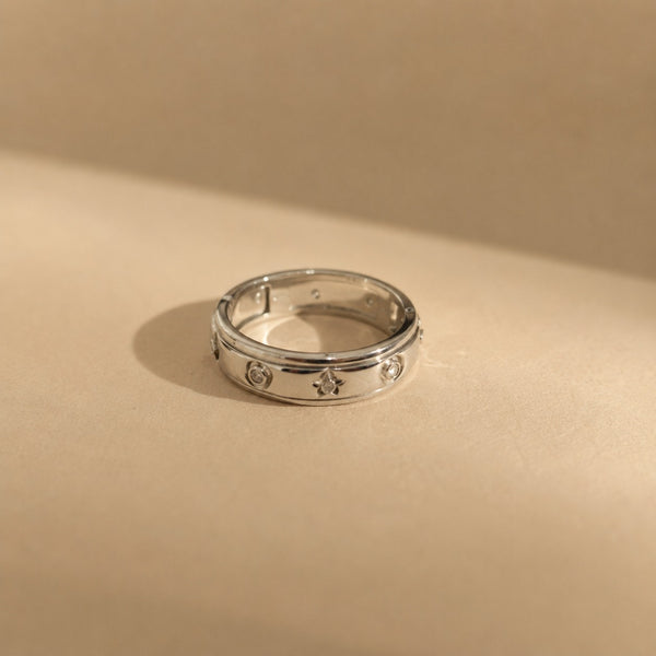 Textured Signet Solitaire Ring