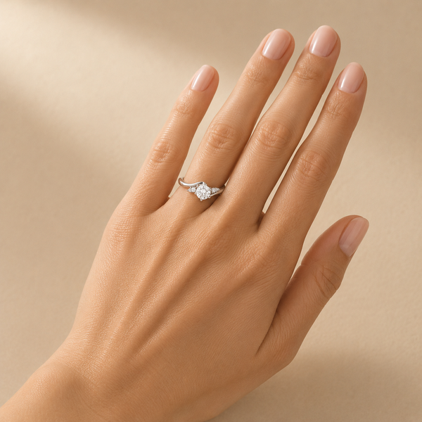 Twisted Solitaire Accent Ring
