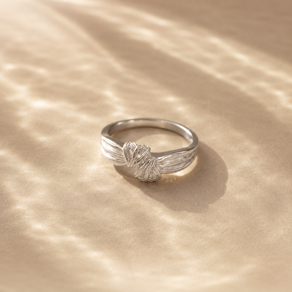 Double Heart Knot Ring