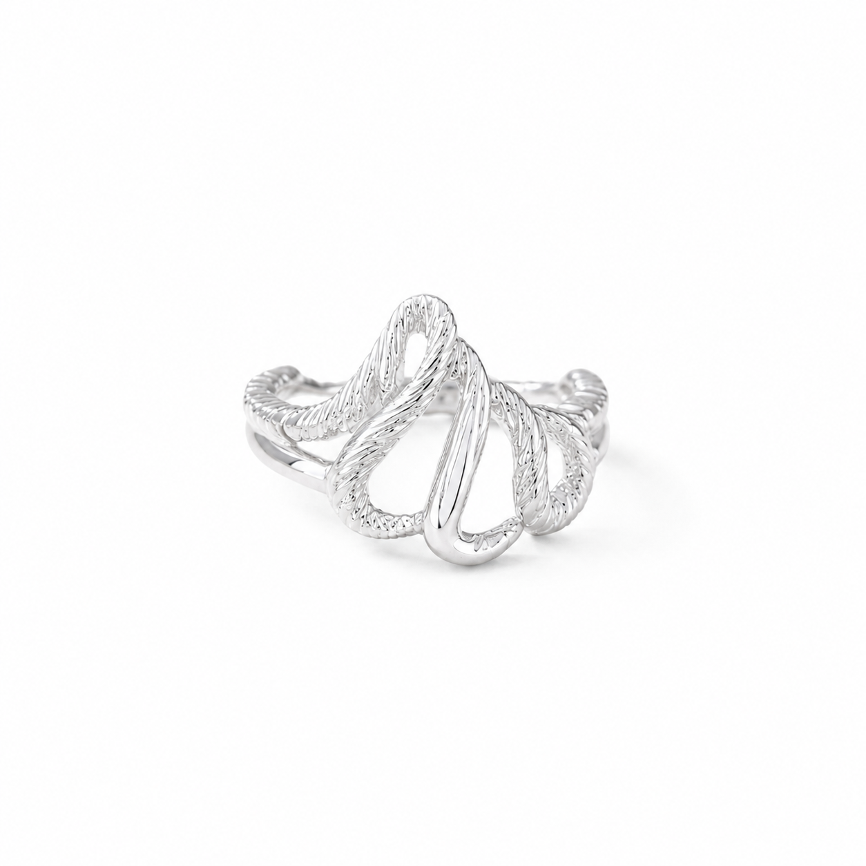 Abstract Ribbon Wave Ring