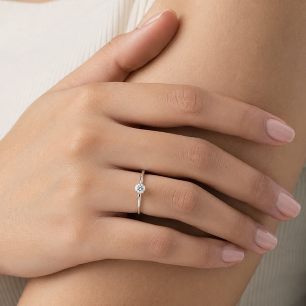 Classic Solitaire CZ Ring