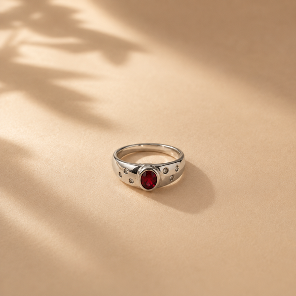 Celeste Pink CZ Statement Ring