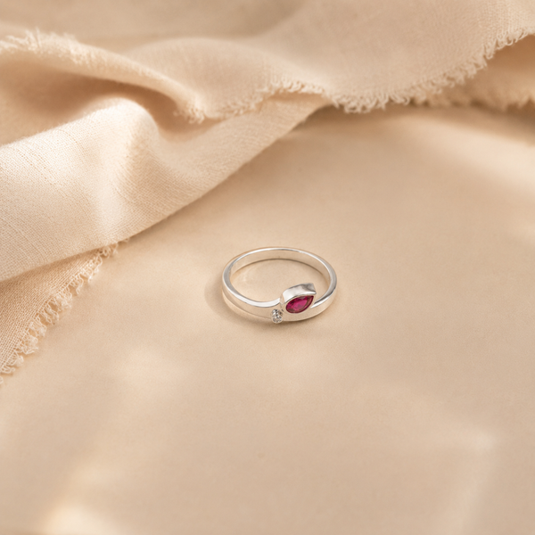 Blush Dewdrop Ring