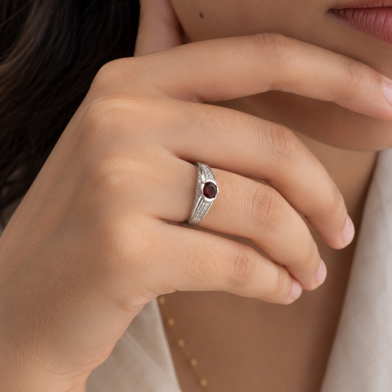 Crimson Crown Ring