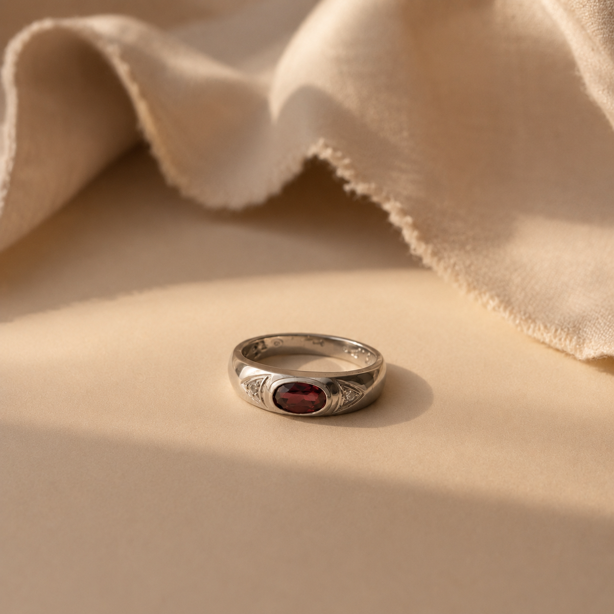 Garnet Signet Ring