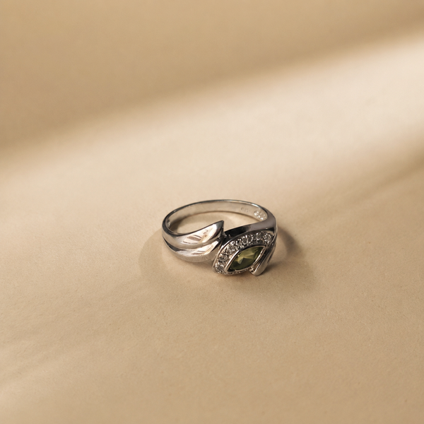 Peridot Marquise Eye Ring