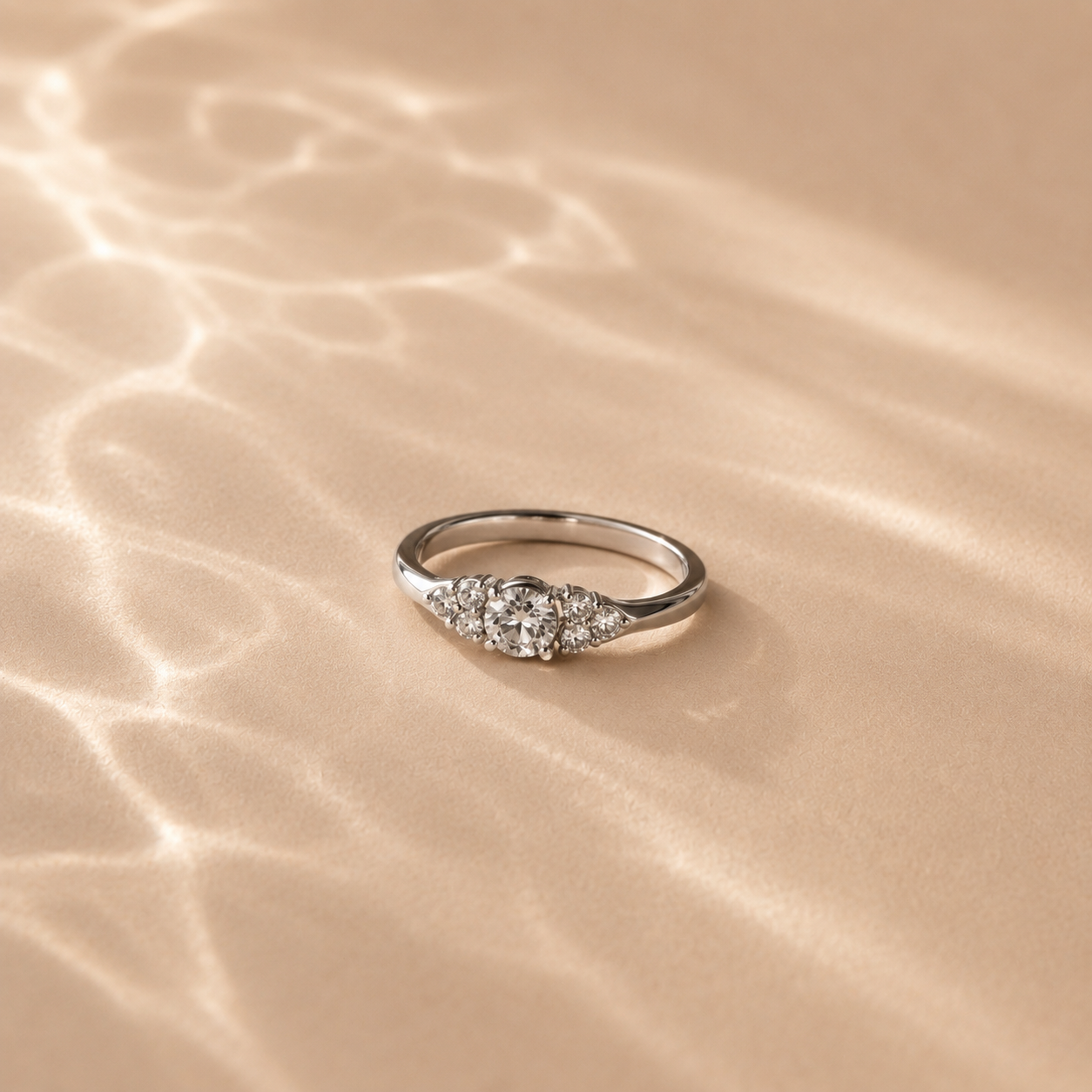 White CZ Cluster Ring