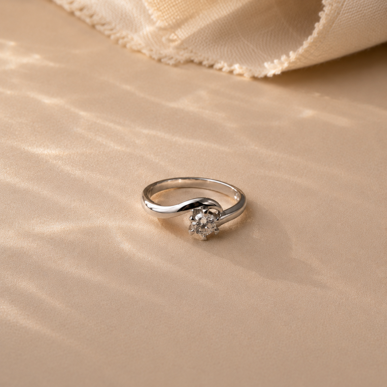 Twisted Solitaire Ring