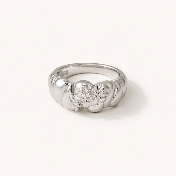Floral Cluster Statement Ring