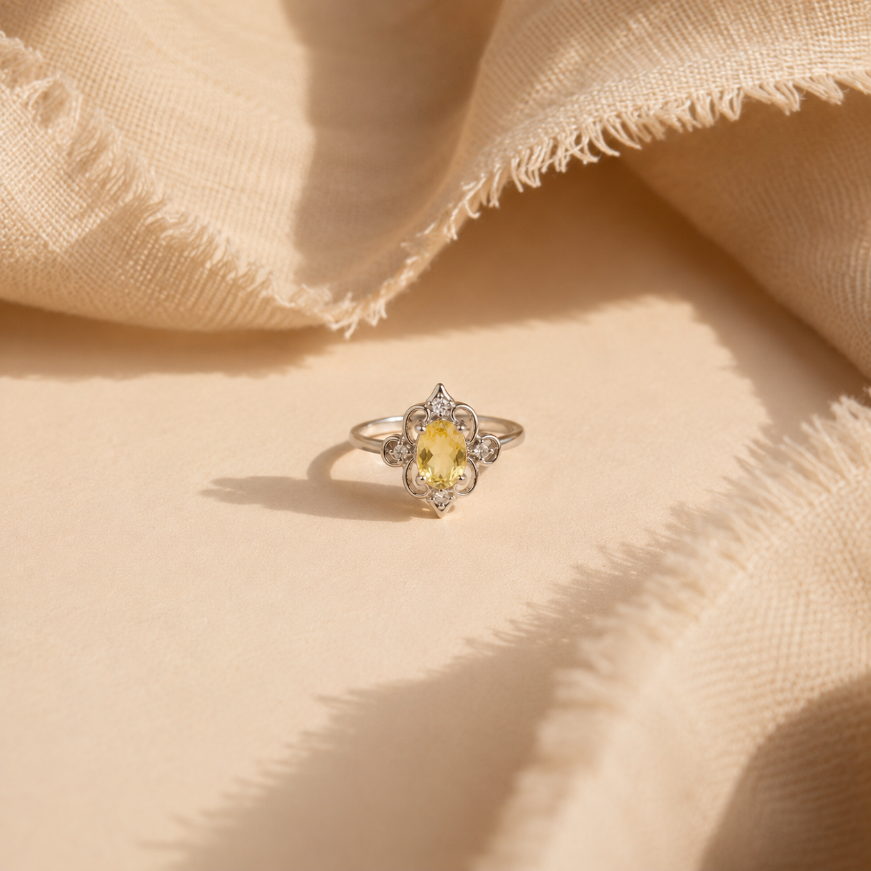 Citrine Blossom Vintage Ring