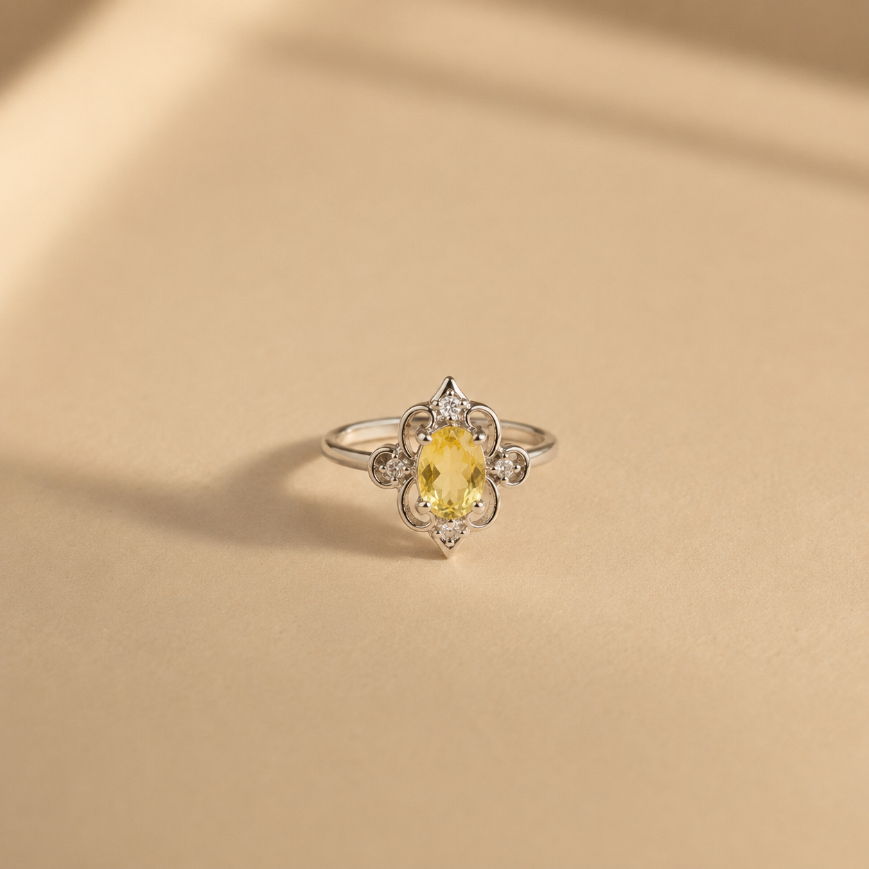 Citrine Blossom Vintage Ring