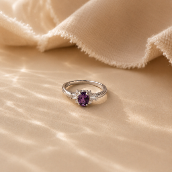 Crimson Wave Marquise Ring