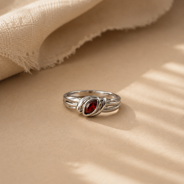 Crimson Marquise Garnet Ring