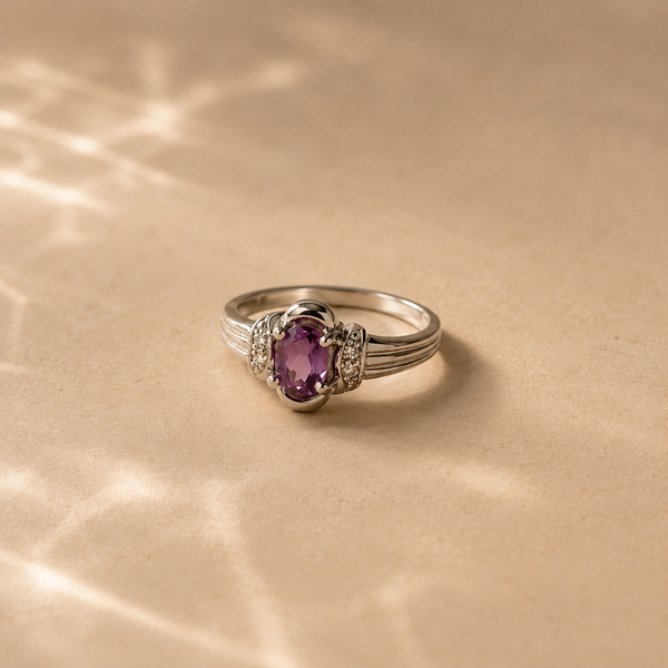 Royal Amethyst Halo Ring