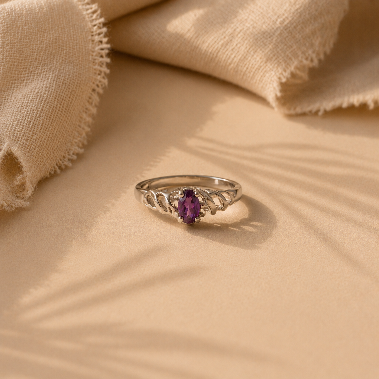 Celestial Amethyst Weave Ring