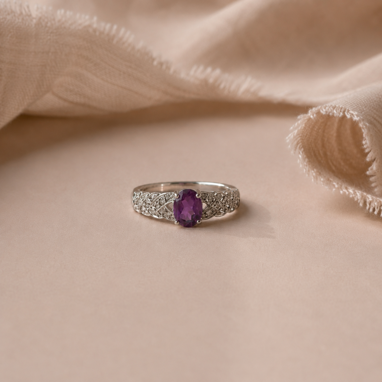 Vintage Filigree Amethyst Ring