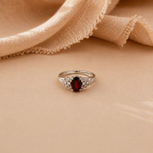 Vintage Garnet Filigree Ring