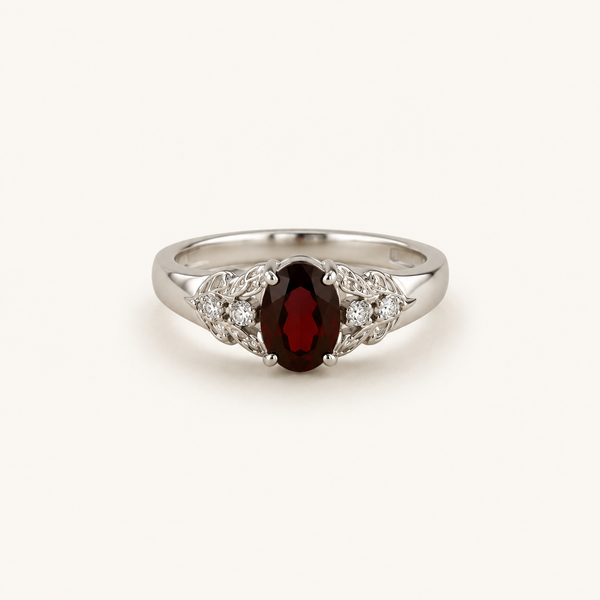 Vintage Garnet Filigree Ring