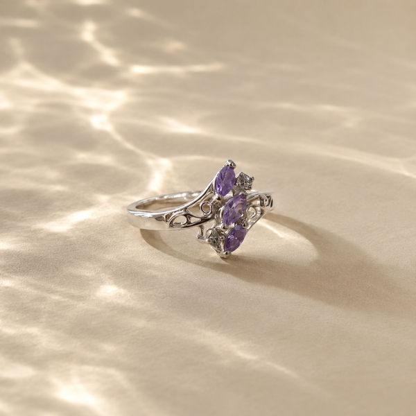 Vintage Amethyst Filigree Ring