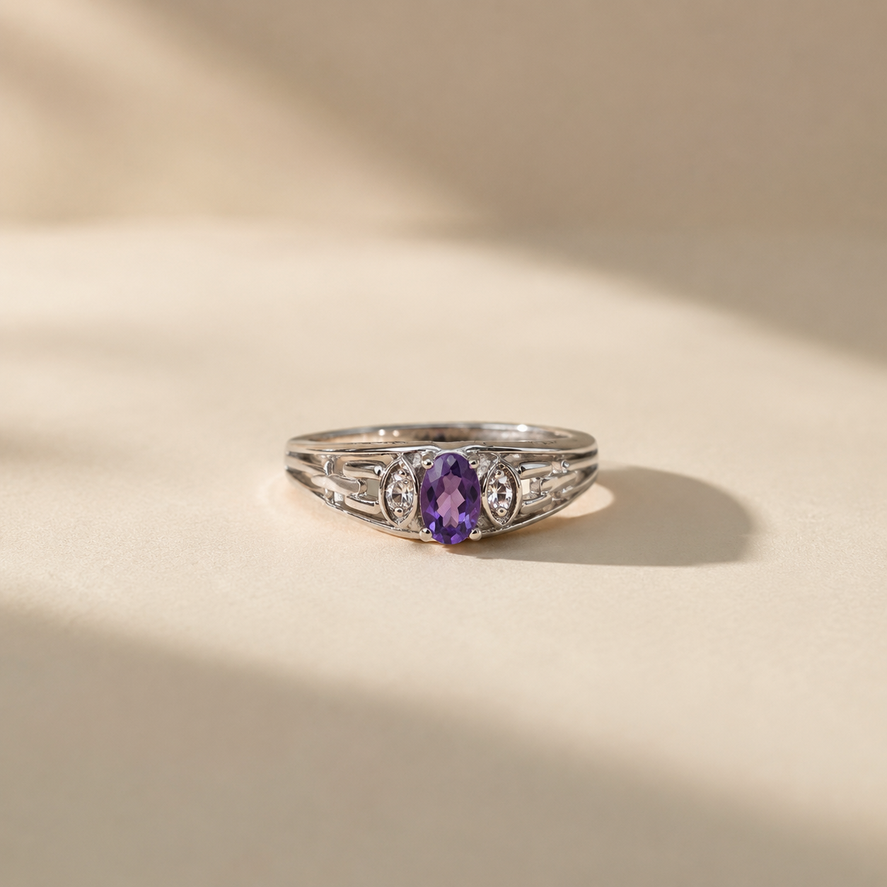 Vintage Amethyst Oval Ring