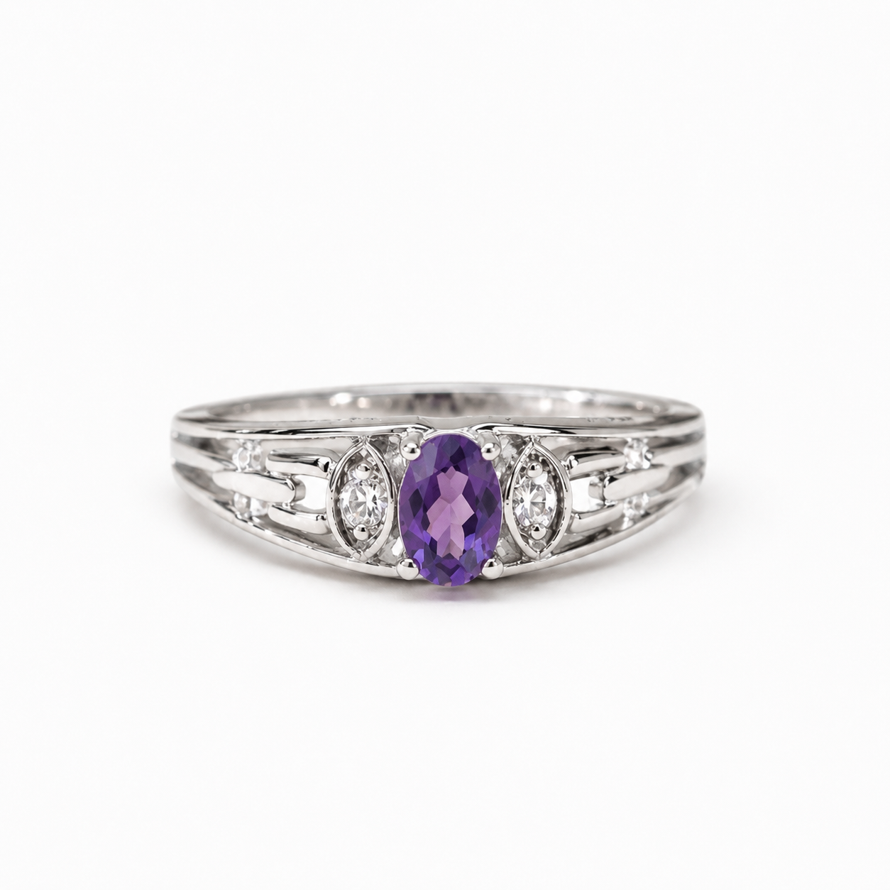 Vintage Amethyst Oval Ring